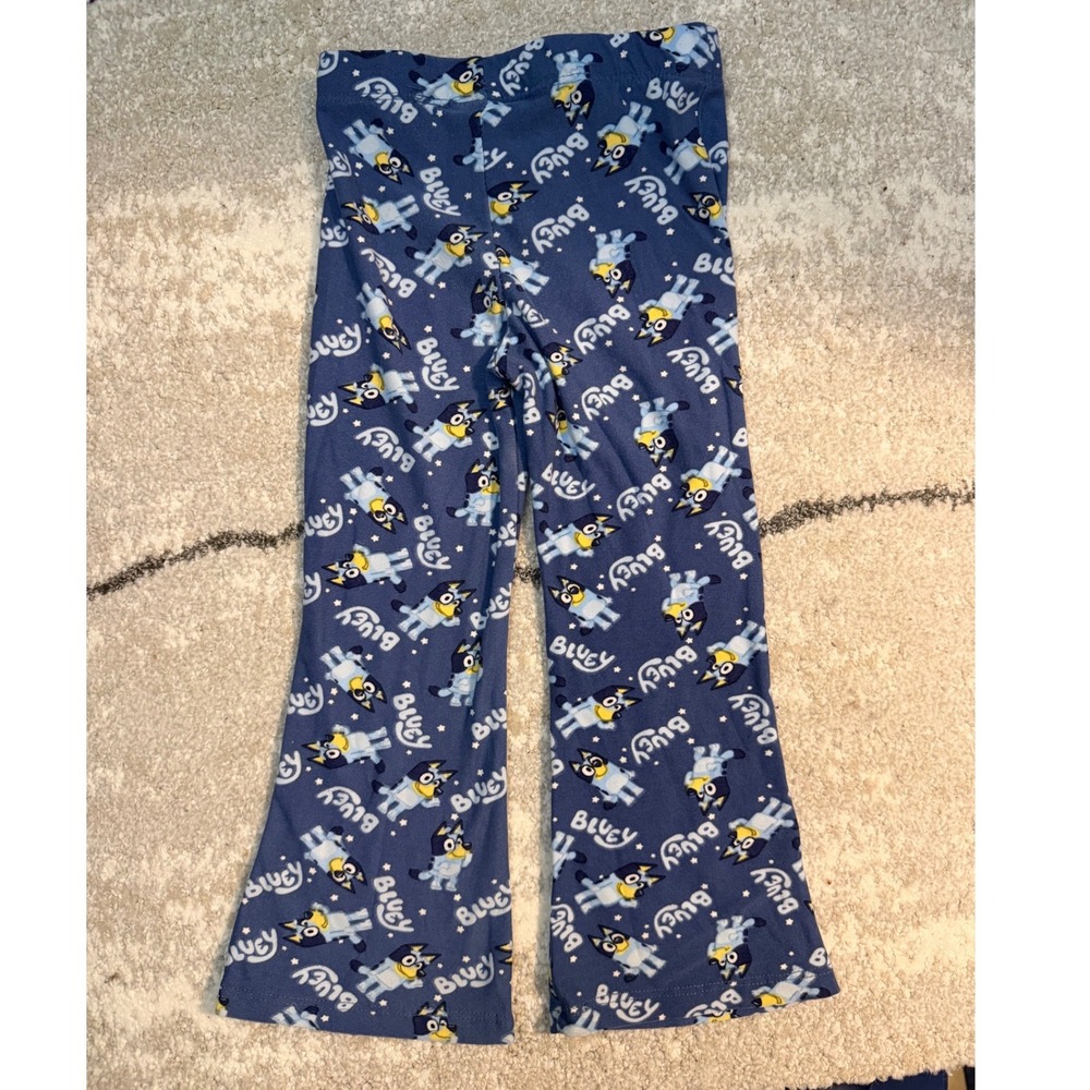 Bluey Toddler Girls Blue Pajama Pants Flare Leg Sleep Bottoms Size 3T Star Print